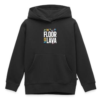 Der Boden ist Lava Bouldern - Kinder Premium Organic Hoodie - Schwarz - Vorne - AI Model Kid Male (0cm)
