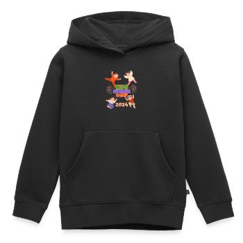 Sommercamp für Kinder - Kinder Premium Organic Hoodie - Schwarz - Vorne - AI Model Kid Male (0cm)