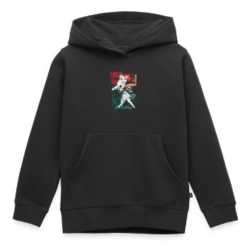 Eishockeyspieler Hockeyfan Eishockey Eishockeyteam - Kinder Premium Organic Hoodie - Schwarz - Vorne - AI Model Kid Male (0cm)