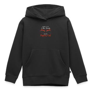 Sorry I Can't I Have Already Got My Puppets Out - Kinder Premium Organic Hoodie - Schwarz - Vorne - AI Model Kid Male (0cm)