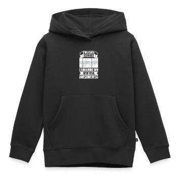 Un data scientist drôle transforme des informations ennuyeuses en informations totales - Sweat Premium à capuche enfant bio - noir - Devant - AI Model Kid Male (0cm)