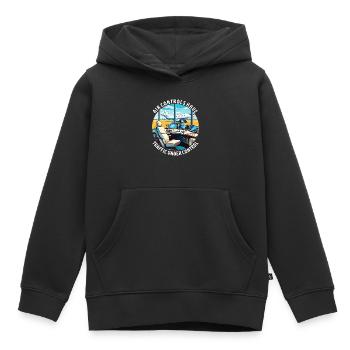 LES CONTRÔLES AÉRIENS CONTRÔLENT LE TRAFIC - Sweat Premium à capuche enfant bio - noir - Devant - AI Model Kid Male (0cm)