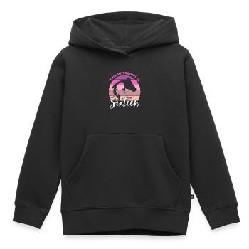 Geburtstag 16 Mädchen Pferd Reiten Stall Sechzehn - Kinder Premium Organic Hoodie - Schwarz - Vorne - AI Model Kid Male (0cm)
