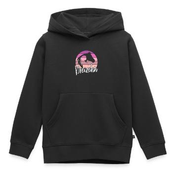 Geburtstag 13 Mädchen Pferd Reiten Stall Dreizehn - Kinder Premium Organic Hoodie - Schwarz - Vorne - AI Model Kid Male (0cm)