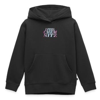 JE ME SENS CHEMNITZ - Sweat Premium à capuche enfant bio - noir - Devant - AI Model Kid Male (0cm)