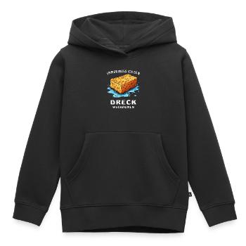 IMMER MUSS ICH DEN DRECK WEGRÄUMEN - Kinder Premium Organic Hoodie - Schwarz - Vorne - AI Model Kid Male (0cm)