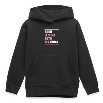 10th Birthday Girl Gift Idea Ten Years - Kids Premium Organic Hoodie - black - Front - AI Model Kid Male (0cm)