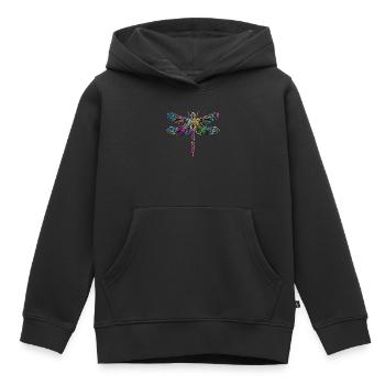 Dragonfly Dragonfly Colorful Wings Cute Dragonflies - Kids Premium Organic Hoodie - black - Front - AI Model Kid Male (0cm)