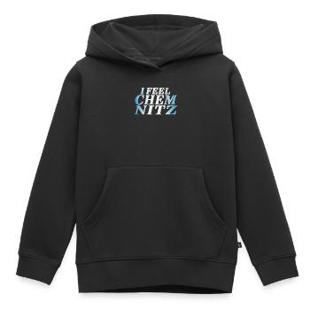 JE ME SENS CHEMNITZ - Sweat Premium à capuche enfant bio - noir - Devant - AI Model Kid Male (0cm)