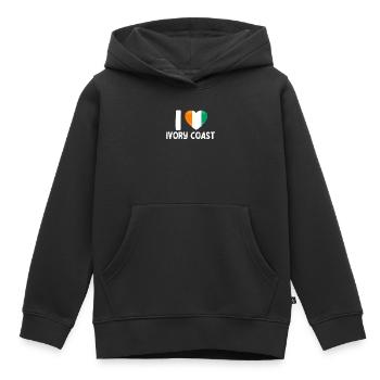 Ich Liebe Elfenbeinküste - Kinder Premium Organic Hoodie - Schwarz - Vorne - AI Model Kid Male (0cm)