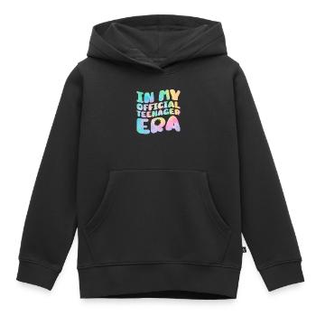 Idée cadeau pour un 13e anniversaire de fille adolescente - Sweat Premium à capuche enfant bio - noir - Devant - AI Model Kid Male (0cm)