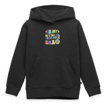 13ème anniversaire fille idée cadeau ado - Sweat Premium à capuche enfant bio - noir - Devant - AI Model Kid Male (0cm)