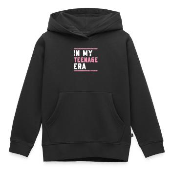 Idée cadeau pour un 13e anniversaire de fille adolescente - Sweat Premium à capuche enfant bio - noir - Devant - AI Model Kid Male (0cm)