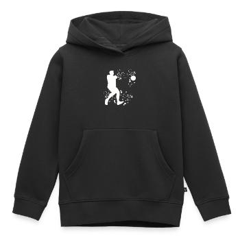Lanceur de marteau Lancer de marteau Colorsplash - Sweat Premium à capuche enfant bio - noir - Devant - AI Model Kid Male (0cm)