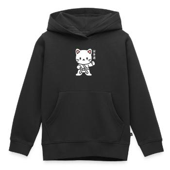 karate - Sweat Premium à capuche enfant bio - noir - Devant - AI Model Kid Male (0cm)