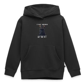 Je ne suis pas amy pixelart grimmige katze pixel - Sweat Premium à capuche enfant bio - noir - Devant - AI Model Kid Male (0cm)