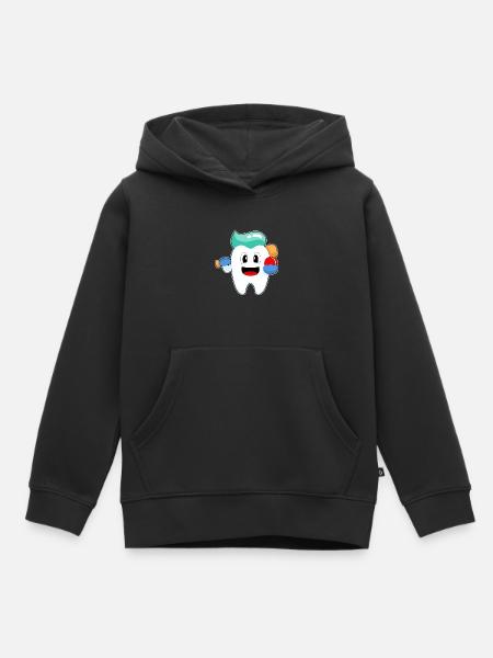 Zahn Cricket Cricketschläger - Kinder Premium Organic Hoodie - Schwarz