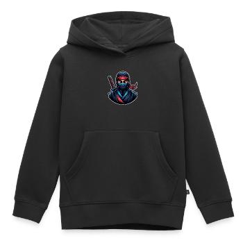Ninja - Kinder Premium Organic Hoodie - Schwarz - Vorne - AI Model Kid Male (0cm)