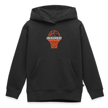 Basket-ball Slam Dunk - Sweat Premium à capuche enfant bio - noir - Devant - AI Model Kid Male (0cm)