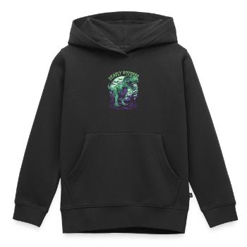 Zombie T-REX – Rugissement mortel pour les amateurs de dinosaures - Sweat Premium à capuche enfant bio - noir - Devant - AI Model Kid Male (0cm)