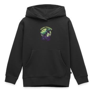 Zombie T-REX – Rugissement mortel pour les amateurs de dinosaures - Sweat Premium à capuche enfant bio - noir - Devant - AI Model Kid Male (0cm)