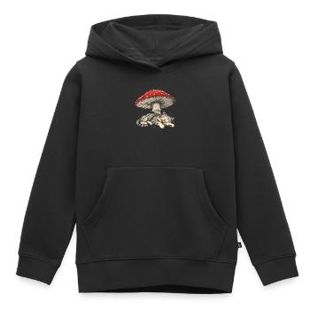 Cottagecore Ästhetische schlafende graue Katze Pil - Kinder Premium Organic Hoodie - Schwarz - Vorne - AI Model Kid Male (0cm)