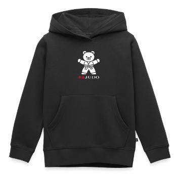 Judo - Kinder Premium Organic Hoodie - Schwarz - Vorne - AI Model Kid Male (0cm)