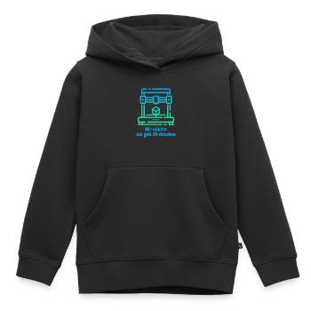 Imprimante 3D modélisme fabrication cadeau pour l’impression amateur - Sweat Premium à capuche enfant bio - noir - Devant - AI Model Kid Male (0cm)