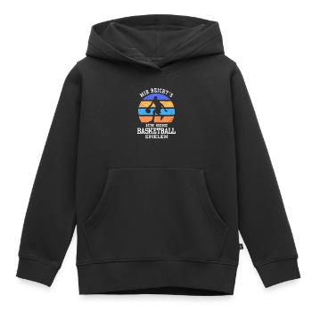 T-shirt de basket-ball B-ball Dunking Rebound Player - Sweat Premium à capuche enfant bio - noir - Devant - AI Model Kid Male (0cm)