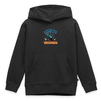 Iguane - Sweat Premium à capuche enfant bio - noir - Devant - AI Model Kid Male (0cm)
