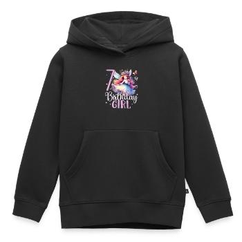 Geburtstag 7 Mädchen Birthday Girl Fee Party 7 Jah - Kinder Premium Organic Hoodie - Schwarz - Vorne - AI Model Kid Male (0cm)