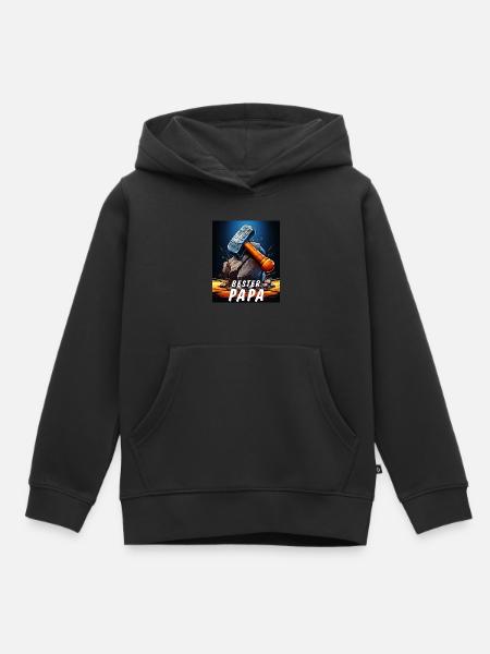 VA-THOR HAMMER BESTER PAPA - Kinder Premium Organic Hoodie - Schwarz