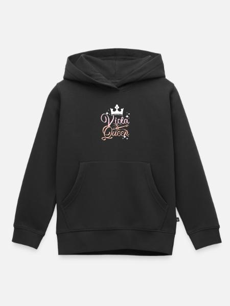 Girl Viola Queen - Kinder Premium Organic Hoodie - Schwarz