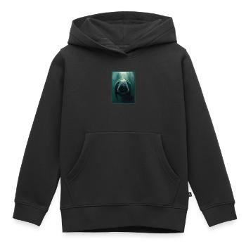 Seekuh Manatees Manatee - Kids Premium Organic Hoodie - black - Front - AI Model Kid Male (0cm)