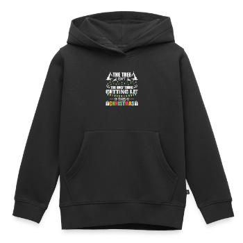 Christmas Tree Isn't The Only Thing Getting Lit - Kids Premium Organic Hoodie - black - Front - AI Model Kid Male (0cm)