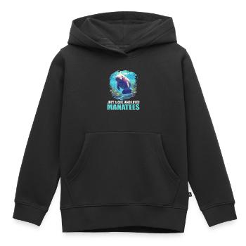 Seekuh Manatees Manatee - Kids Premium Organic Hoodie - black - Front - AI Model Kid Male (0cm)