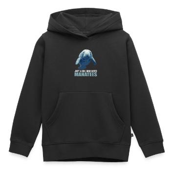 Seekuh Manatees Manatee - Kids Premium Organic Hoodie - black - Front - AI Model Kid Male (0cm)