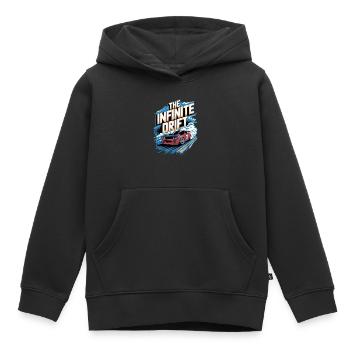 infinite drift - course voiture - Sweat Premium à capuche enfant bio - noir - Devant - AI Model Kid Male (0cm)