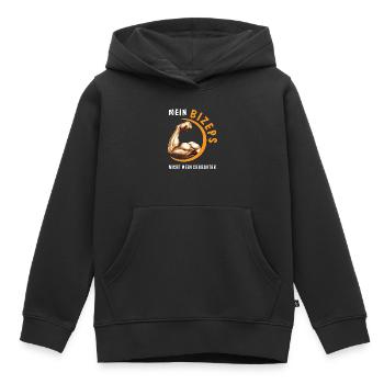 MES BICEPS, PAS MON CARACTÈRE - Sweat Premium à capuche enfant bio - noir - Devant - AI Model Kid Male (0cm)