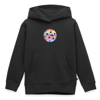 Floorball Ball Innebandy Girls Floorball - Kids Premium Organic Hoodie - black - Front - AI Model Kid Male (0cm)