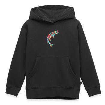 Pêche au brochet Pêche au brochet Pêcheur au brochet - Sweat Premium à capuche enfant bio - noir - Devant - AI Model Kid Male (0cm)