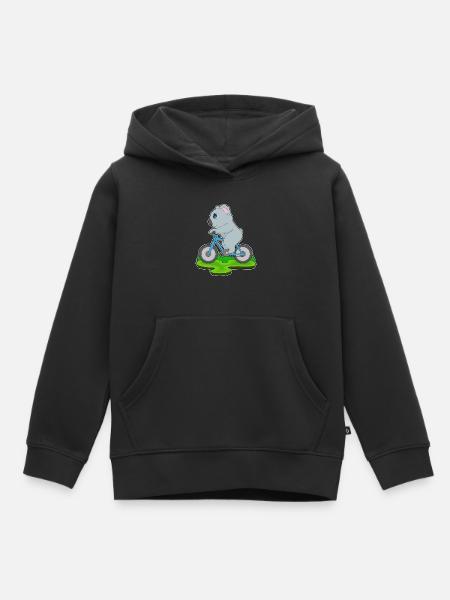 Koala Fahrrad - Kinder Premium Organic Hoodie - Schwarz