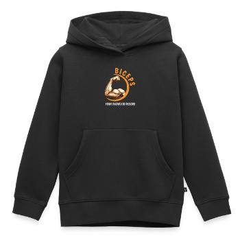 BICEPS FROM RECORD TO RECORD - Kids Premium Organic Hoodie - black - Front - AI Model Kid Male (0cm)