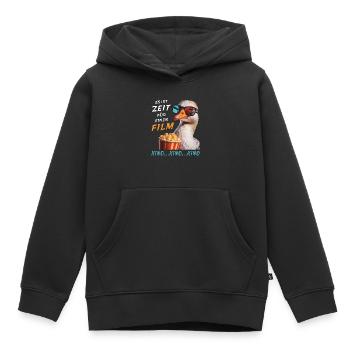 GANS ES IST ZEIT FÜR EINEN FILM - Kinder Premium Organic Hoodie - Schwarz - Vorne - AI Model Kid Male (0cm)