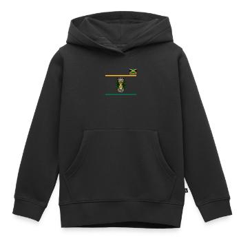 Jamaïque Jamaïque Rasta Raggea Drapeau Rastafari - Sweat Premium à capuche enfant bio - noir - Devant - AI Model Kid Male (0cm)