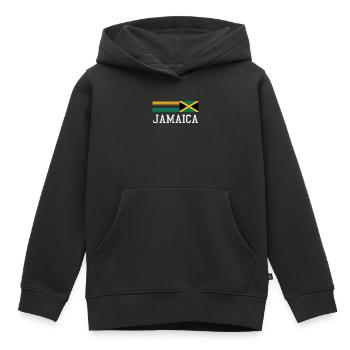 Jamaïque Jamaïque Rasta Raggea Drapeau Rastafari - Sweat Premium à capuche enfant bio - noir - Devant - AI Model Kid Male (0cm)