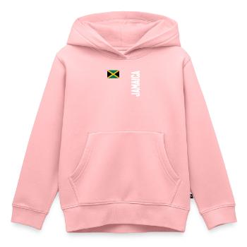 Jamaïque Jamaïque Rasta Raggea Drapeau Rastafari - Sweat Premium à capuche enfant bio - rose - Devant - AI Model Kid Female (0cm)