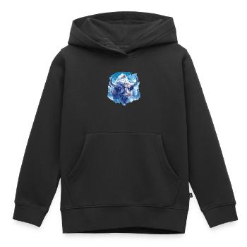 Bisons Bison - Kinder Premium Organic Hoodie - Schwarz - Vorne - AI Model Kid Male (0cm)