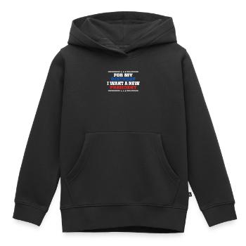 Zum Geburtstag Will Ich Einen Neuen Präsidenten - Kinder Premium Organic Hoodie - Schwarz - Vorne - AI Model Kid Male (0cm)