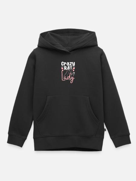 Crazy rat lady - Kinder Premium Organic Hoodie - Schwarz